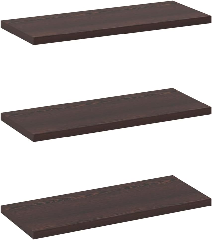 Captiver Wooden Wall Mount Decor Display Shelves Shelf Racks Tier 3 (12X30 CM,Wenge) Multipurpose Self