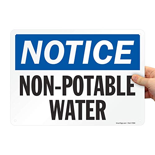 SmartSign "Notice - Non-Potable Water" Sign | 10" x 14" Aluminum