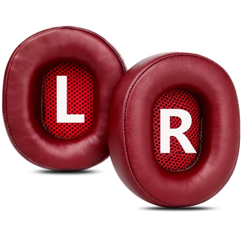Repuestos almohadillas para auriculares HPH-MT5 compatibles con Yamaha HPH-MT5 HPH-MT8 Monitor, cuero sintético, color rojo miniatura 3