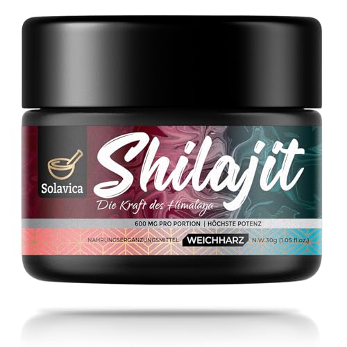 Resina Shilajit original del Himalaya Shilajit con ácido fúlvico y oligominerales, vegano y sin aditivos