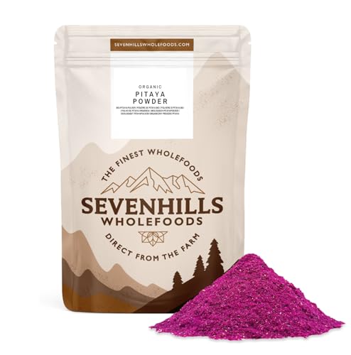 Sevenhills Wholefoods Pitaya Orgánica en Polvo (Fruta del Dragón Rojo) (liofilizada) 100g