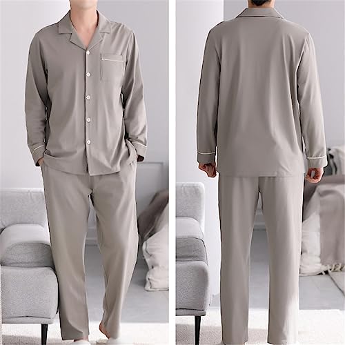 Men's Pajamas Spring and Autumn Cotton Long-sleeved Autumn and Winter Youth Home Wear4
