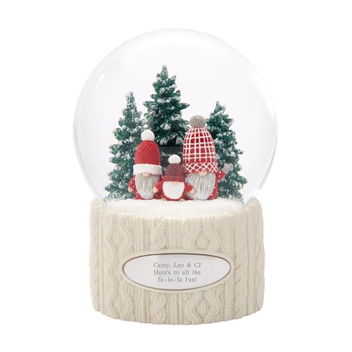 Things REMEMEBRED Engraved Plaid Gnome Trio Snow Globe (Free Customization)