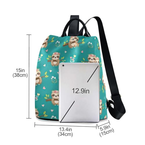 Sac à dos paresseux en polyester avec fermeture éclair antivol - 6