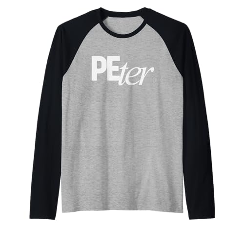 Nombre personal de Peter Camiseta Manga Raglan