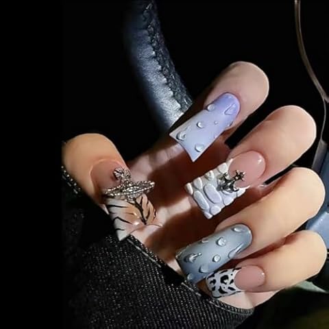 NMKL38 120pcs Poly Extension Gel Dual Nail Form Coffin Nails Clear Ballerina Nail Tips Full Cover Cover