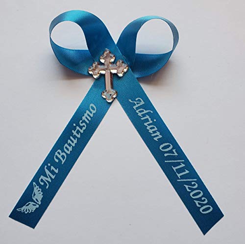 25 Personalized Baptism Christening Ribbons Party Favors Or Baby Shower Sprinkle By Amy's Bubbling Boutique #TOP6