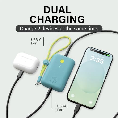 Image of Nimble Champ Portable Charger, 10000mAh Power Bank Fast Charging, 20W Dual USB-C Battery Pack with Cable, Travel Essential Power Bank for iPhone Galaxy Tablet iPad MacBook
