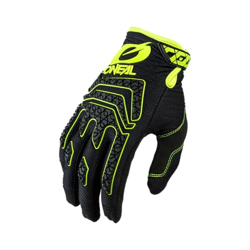 O'NEAL | Fahrrad- & Motocross-Handschuhe | MX MTB DH FR Downhill Freeride | Langlebige Materialien, Silikonprint für Grip | Sniper Elite Glove | Erwachsene | Schwarz Neon-Gelb | Größe M