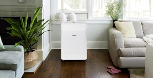 Image of Hisense 8,000 BTU DOE /SACC (10,000 ASHRAE) Portable Air Conditioner Dual Hose & Inverter, 350 Sq Ft, Wi-Fi, ConnectLife App Google & Alexa, 3 operating modes, Noise 42 dB HAP0825TWD (Renewed)