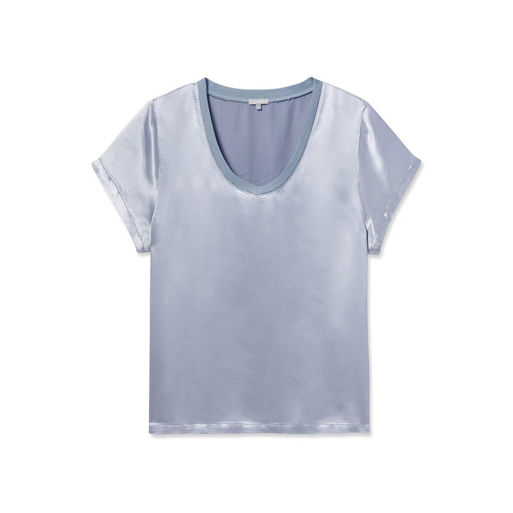pj harlow Satin V-Neck Tee-picture-42