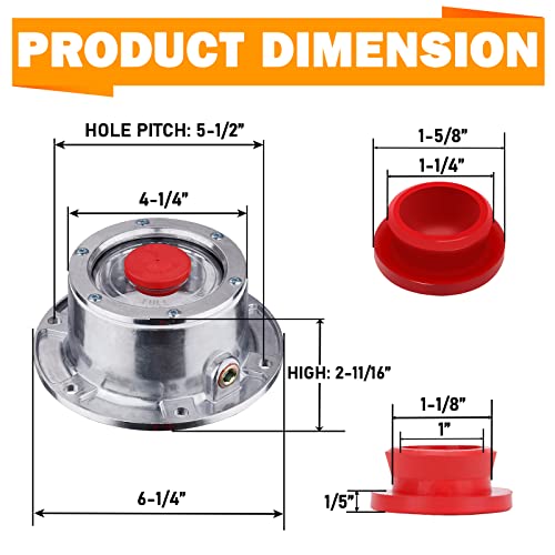 Cheemuii 343-4009 Trailer Hub Cap 2 Pcs 3434009 Aluminum Hubcaps For Trailer Axle With Extra 2 Pcs Rubber Plugs And Gaskets Replaces Stemco 343-4009 #TOP5