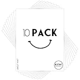 Golden State Art, Pack of 10 Uncut 8.5x11 White Mats Matboards, Acid Free Backing Matt Board for Photos, Frames, DIY Projects