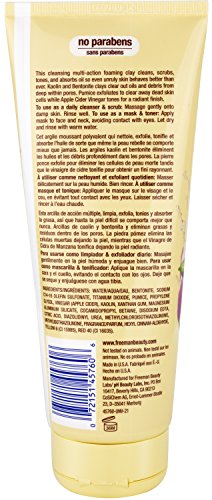 Freeman Feeling Beautiful Apple Cider Vinegar 4-In-1 Foaming Clay Mask And Scrub, 6-Ounce, 2 Count #TOP1