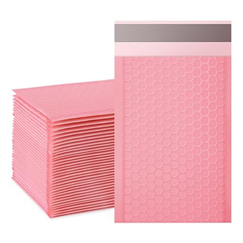 packbabol Bubble Mailers, 4x7 Inch Padded Bubble Mailers Pack of 50 Bubble Envelopes Opaque Self Seal Adhesive Waterproof Bags for Shipping and Packaging (Pink, 4x7-50)