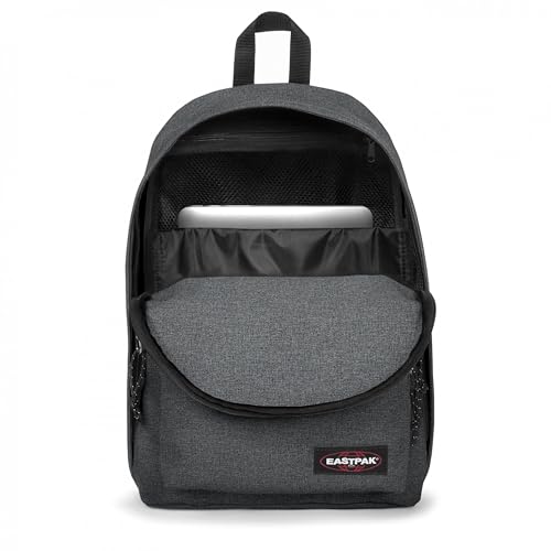 Image of EASTPAK Out Of Office - 31L Backpack with Dual Compartments, 14-inch Laptop Tablet Sleeve, Utility Pocket, Bottle Holder, Black Denim