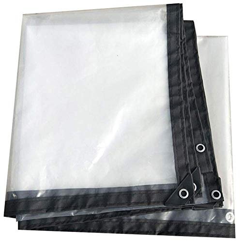 Preisvergleich Produktbild GRW-Plane Transparente Plane Wasserdichte Hochleistungsfolie Regenschutz für den Außenbereich Schattierungsreißfestigkeit Mit Metallloch Öse Kunststoff PE, 24 Größen, 150 g / m & sup2;(Farbe: Klar, Gr