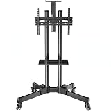 Rolling TV Bracket Mobile Floor cart Mute Bracket 32-70 inch Monitor TV Rack Display with Wheels and