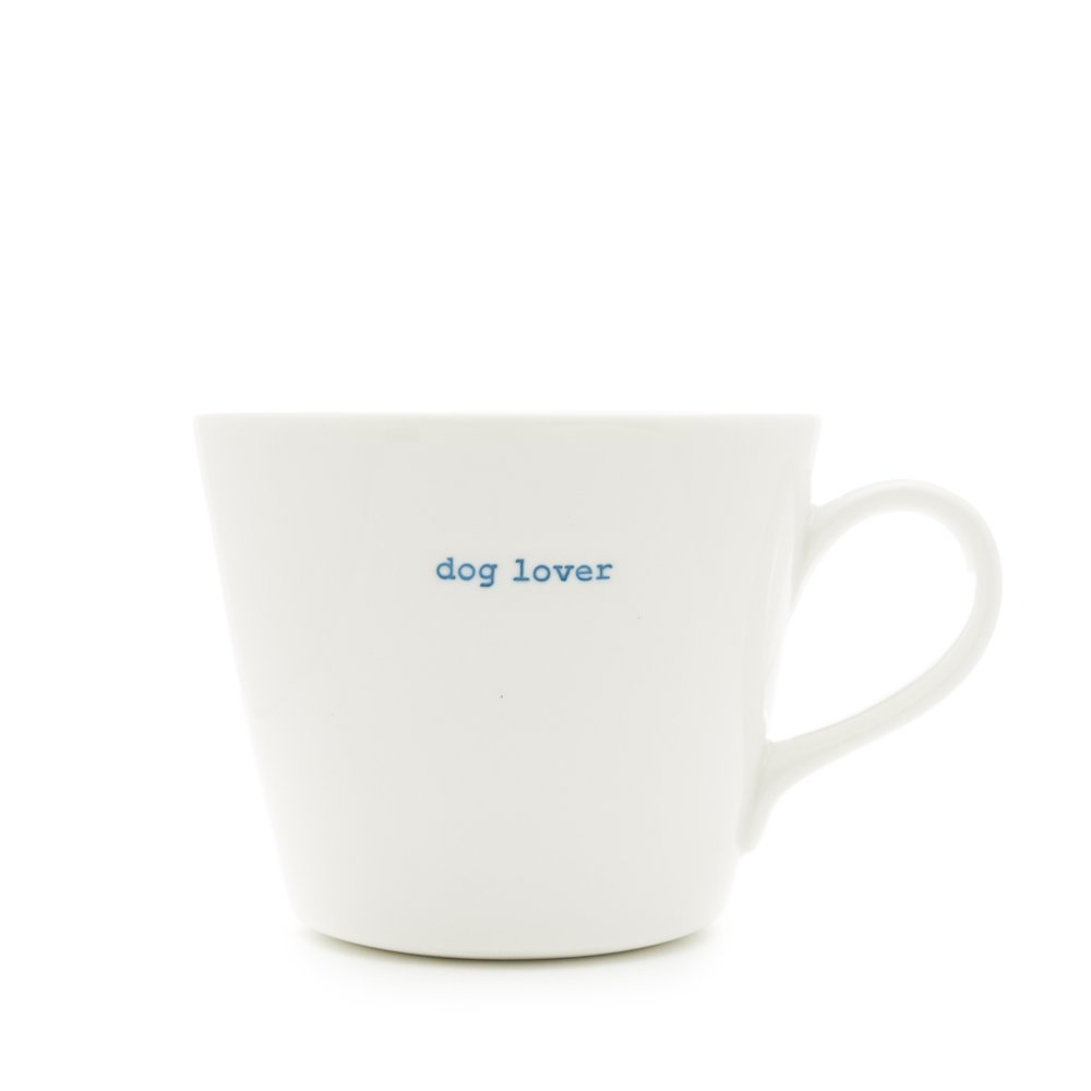 Keith Brymer Jones - Word Range - Standard Ceramic White Mug - Dog Lover - 350ml - Gift Boxed