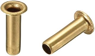 uxcell Hollow Rivet,3mm x 10mm Through Hole Copper Hollow Rivets Grommets Double-Sided Circuit Board PCB 200Pcs