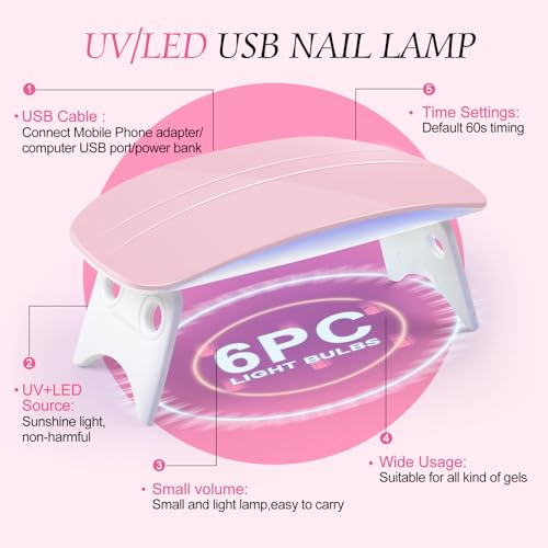 Kit de uñas acrílicas para principiantes con 3 polvos y accesorios miniatura 5