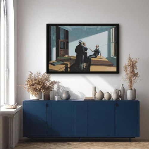 Affiches sur toile Edward Hopper tableau de décoration murale salon et cadre suspendu - 4