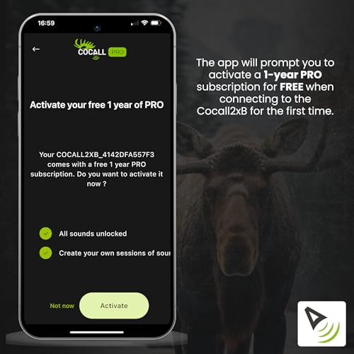2XB Electronic Game Call with Bluetooth & App | 150ft Range Low Pitch Hunting Caller for Deer & Bear | Moose Call for Hunting with Camouflage Wildlife Sound Device | SD Card Included & 1-YR App Access - Thumbnail 5