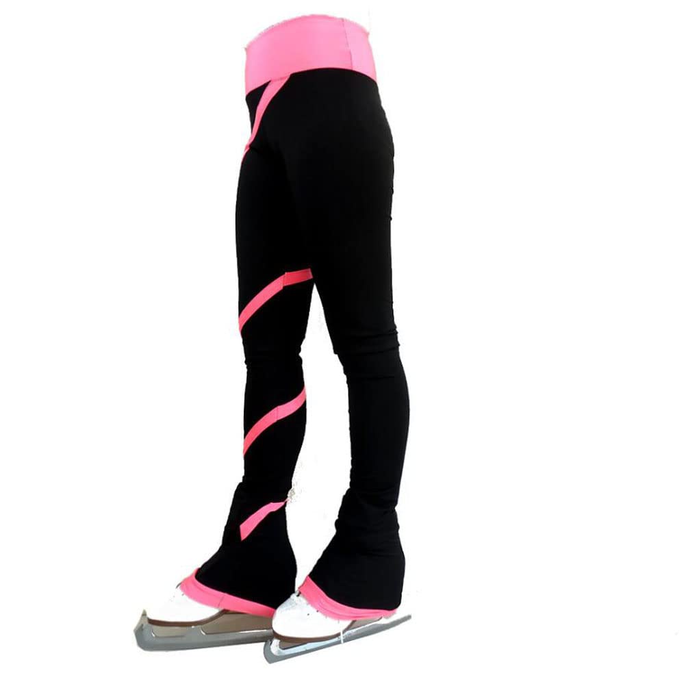 Pantalones De Invierno para Niña De Patinaje Artístico Pantalones De Patinaje sobre Hielo Rayas En Espiral para Mujer Leggings Ropa De Patinaje Entrenamiento/Competencia