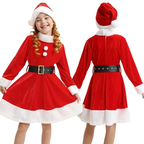 Vestido de Santa para Niñas disfraz Mrs Santa Claus miniatura 4