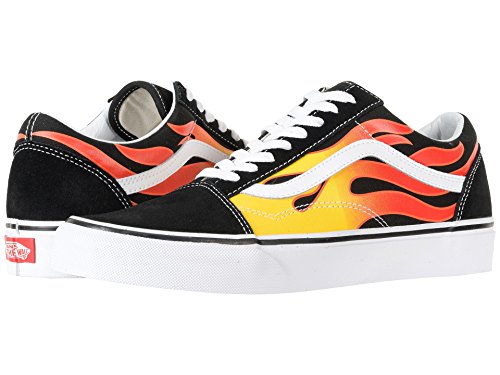Vans Old Skool Classic chaussures de skate unisexes flamme noir blanc taille 13.5W/12M