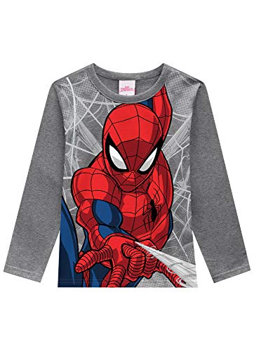 Blusa Avulsa Spider Man, Brandili, Meninos, Mescla Escuro, 8