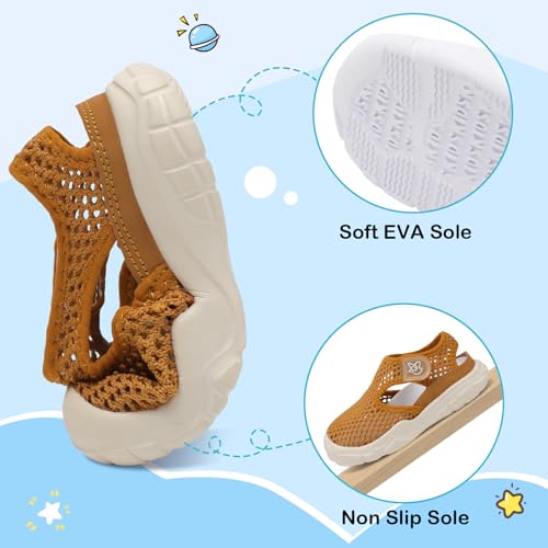 LeIsfIt Toddler Sandals Boys Girls Wide Sandals Kids Water Sandal Shoes Lightweight Barefoot Summer Shoes for Beach Swim4