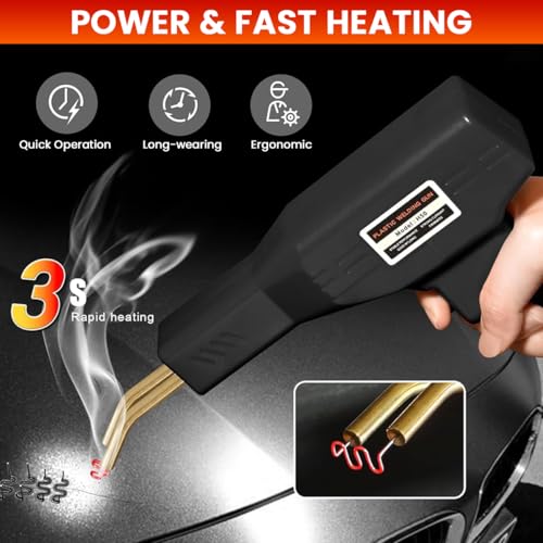 Image of Serplex 50W Plastic Welder, Welding Machine Hot Stapler Kit, Plastic Welder Gun Kit, Car Bumper Repair Kit, Plastic Repair Kit with Staples, Portable Toolbox, for Bumper /Kayak /Plastic Product Repairs