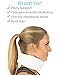 Vive Cervical Collar Neck Brace for Neck Pain and Support for Women & Men - Soft Foam Brace for Pain Relief - Comfortable Corrector Wrap for Posture, Sleeping, Radiculopathy, & Spine (White, 3 inch)