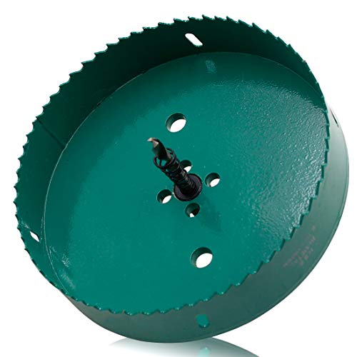 Image of 160mm /6.3 inch Hole Saw BI-Metal Heavy Duty Hole Cutter for Wood Cornhole Boards Plastic Drywall Fiberboard (6 1 /4 Inch Hole Saw)