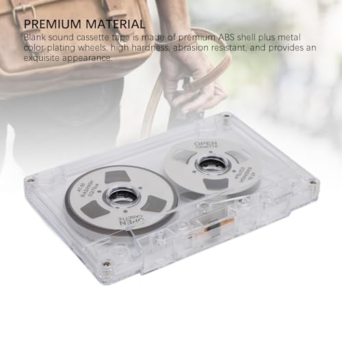 Reel to Reel Blank Cassette Tape, 50 Minutes Recording, Normal Bias Double Sided, Metal Sound Cassette Tape with Transparent Box (Silver) - Thumbnail 4