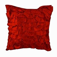Copricuscino rosso e bianco, 45x45 cm, set di 2 federe a quadri geometrici per divano | Leroy Merlin