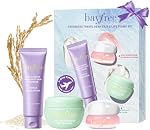 Bayfree Favorites La peau de rosée voyage & Ensemble de lèvres, hydratant Ensemble de soins de la peau coréenne avec lavage à l'essence de riz, crème à l ́eau & Masque à lèvres, Ensemble doux de soins pour les femmes filles, pour peau douce, Glowing