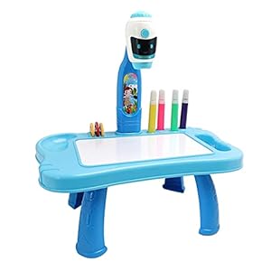 S SMAUTOP Trace en Draw Projectorspeelgoed, smart graffiti, leerbord, bureau met lichtmuziek, vroegtijdig opvoedend…
