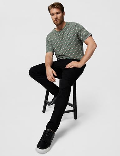 Calvin Klein Uomo Jeans Slim Tapered Fit, Nero (Denim Black), 30W/32L - 2