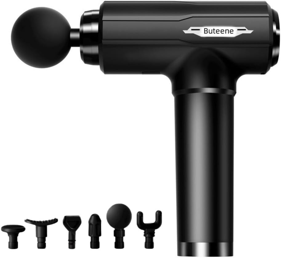 Multi-Functional Muscle Massage Gun with 99 Speeds, LCD Touch Screen,6 Heads,Powerful Muscle Gun for Athletes Recovery Pain Relief (Black)