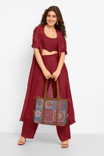 Image of Stylish Tote Bags for Office Use | Laptop Bag 15.6 inch | Purse for Women | Vegan Leather Handbag | Daily & Travel Use |