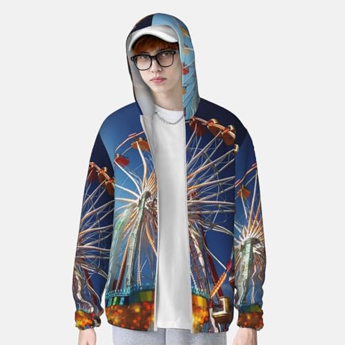 Sun Protection Hoodie amusement ride Jacket Lightweight Long Sleeve Sun miniatura 2