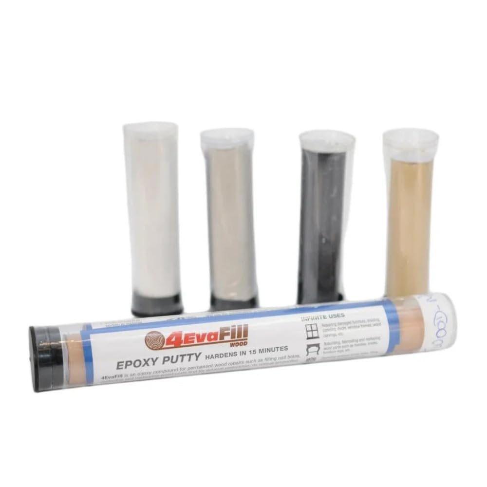 4EvaFill™, 90007, Epoxy Putty – 2 Oz. (7" Stick) – Pine Wood Repair Filler – Professional-Grade, Moldable, Waterproof, Paintable & Stainable Compound for Rot, Cracks, and Gaps