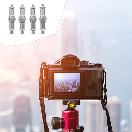 Adaptador de tornillo para trípode Lurrose de 4 piezas resistente para cámaras 5