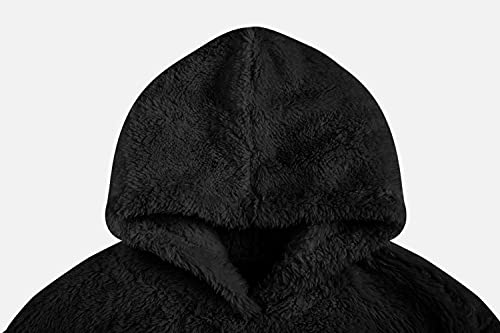 Image of Makkrom Boys Girls Sherpa Fleece Hoodies Pullover Sweatshirts with Pockets | Fuzzy Soft, Cozy Warm, Kids Hoodie Outfits, Kangaroo Pocket, Solid, Tie-Dye, Casual, Loose, Toddler, little Kid, Big Kid