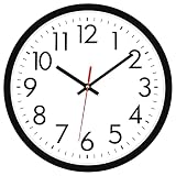 Lumuasky 12 Inch Wall Clock Battery Operated Analog Silent Clock for Classroom School Office Bedroom