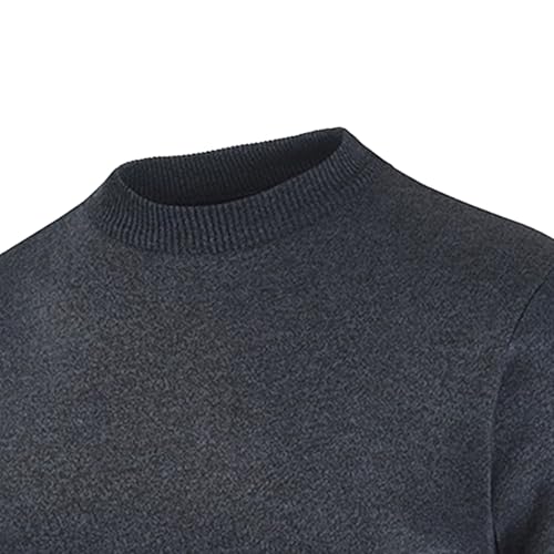 Men's Casual Fashion Pullover Knitted Sweater Basic Knitted Thermal Top Lightweight Cable-Knit Pullover Sweaters3