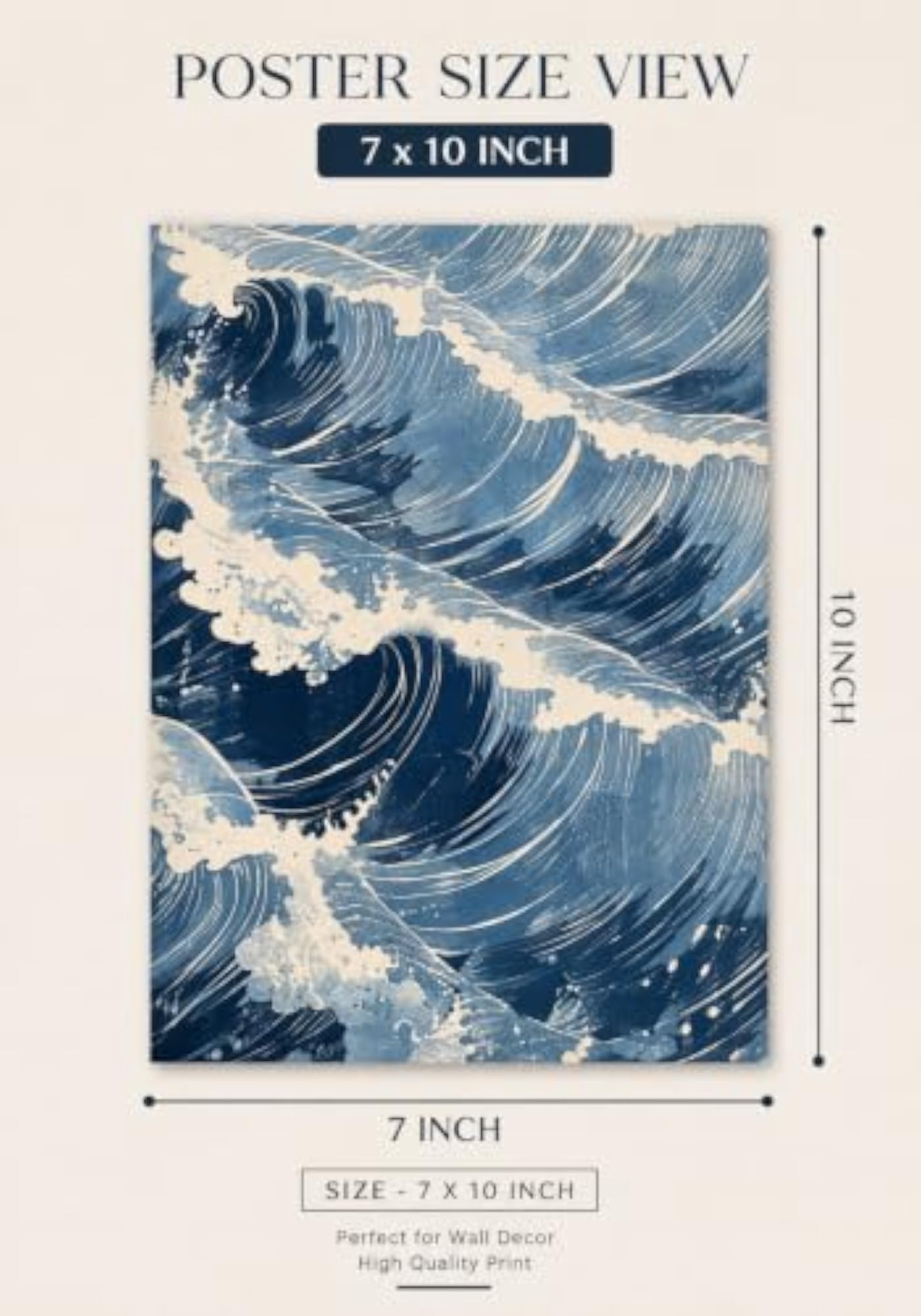 Aesthetic Ocean Wall Decor Set with Vinyl Record