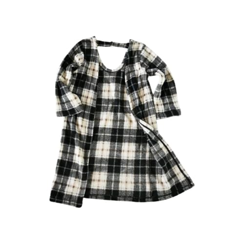 Image of Buckle Me Baby Cozy Car Seat Blankies, Sleeves, Dropped Neckline, Sherpa, Safe, Soft, Breathable, Lightweight, Navy Checks, 0-24M
